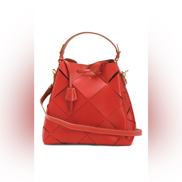 BOLDRINI Italian Leather Bucket Bag - Picture 2 of 4